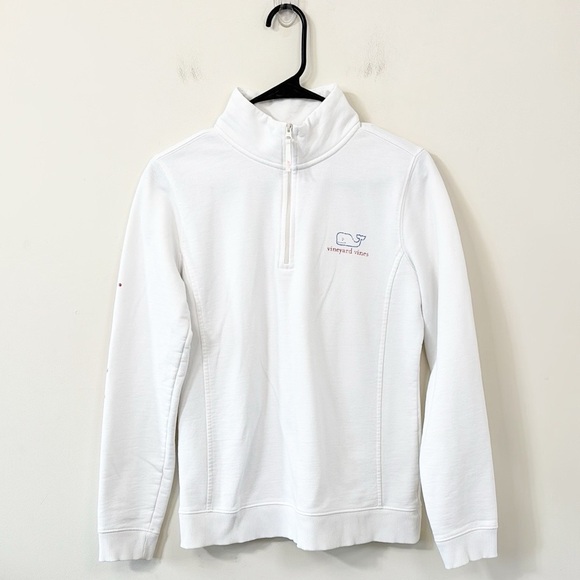 Vineyard Vines Shep Quarter Zip Knit Shirt Red White Blue Size Small - Picture 2 of 9